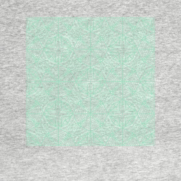 Geo Squares Mint Green by ProjectM